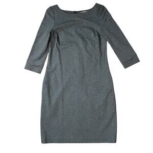 Banana Republic Gray Ponte Sheath Dress Knee Length Business Career wear Size 4